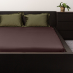Satin Bed Sheet „Chocolate“, 150x220 cm, 180x220 cm, 200x220 cm, 220x240 cm