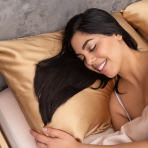 Silk Pillowcase „Sandstone“. Pillowcases 50x60. Soft-textured silk pillowcase perfect for classic interiors.