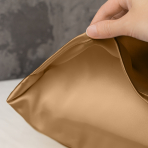 Silk Pillowcase „Sandstone“. Pillowcases 50x60. Warm-toned silk pillowcase in a natural shade.