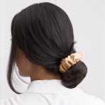 Silk hair scrunchies "Sandstone". Jewelry. Elegant silk scrunchie in a brown shade
