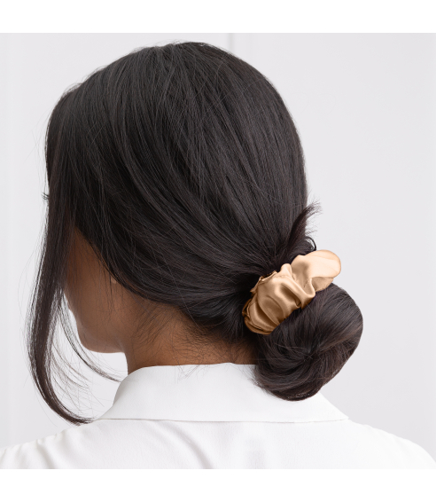 Silk hair scrunchies "Sandstone". Hair scrunchies
