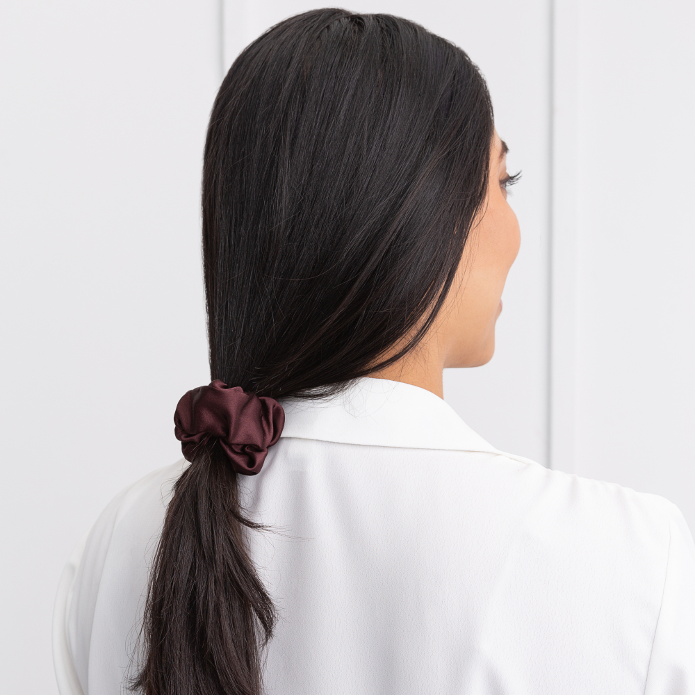 Silk hair scrunchies "Hickory". Jewelry