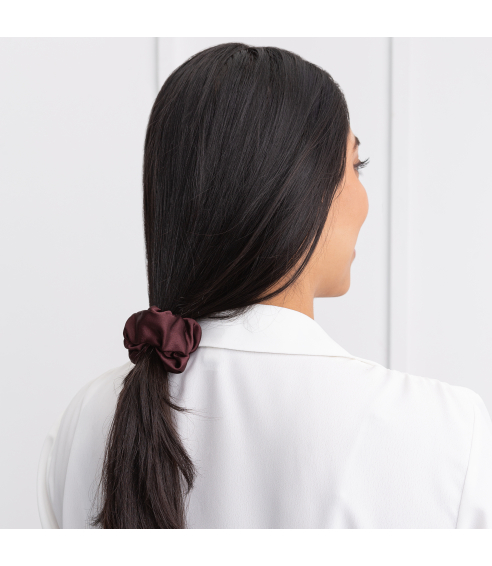 Silk hair scrunchies "Hickory". Hair scrunchies