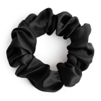 Silk hair scrunchies "Onyx". Jewelry. Black silk scrunchie with a smooth texture.