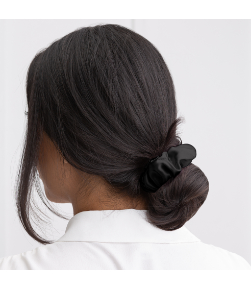Silk hair scrunchies "Onyx". Hair scrunchies