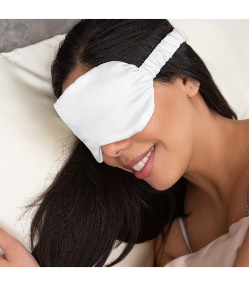 Silk Sleep Mask "Snow". Jewelry