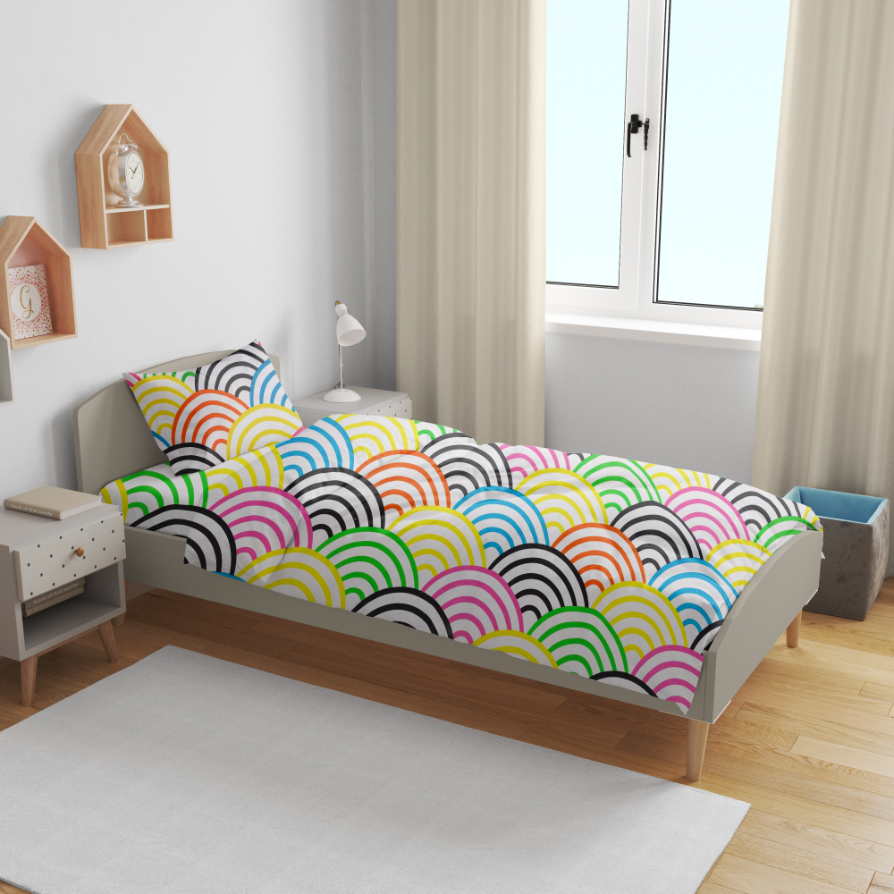 Children’s Bedding Set „Waves”. Kids bedding, 100x140 cm