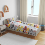 Children’s Bedding Set „Town”. Baby bedding, 100x140 cm