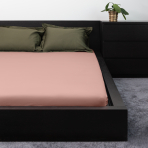 Cotton Fitted Sheet „Ash rose“, 140x200 cm