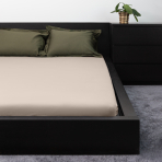 Satin Fitted Sheet „Seashell“, 160x200 cm