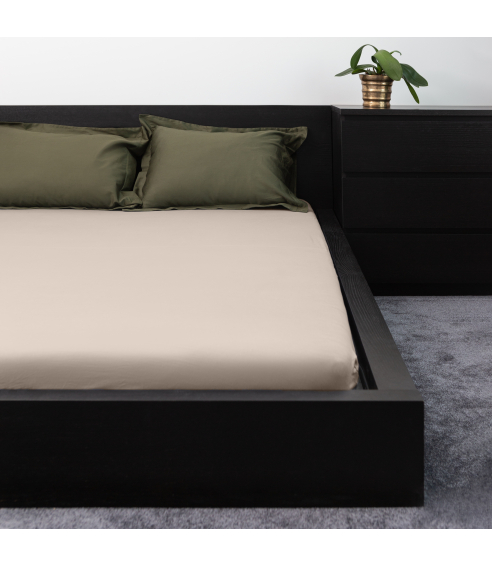 Satin Fitted Sheet „Seashell“. Fittedsheets