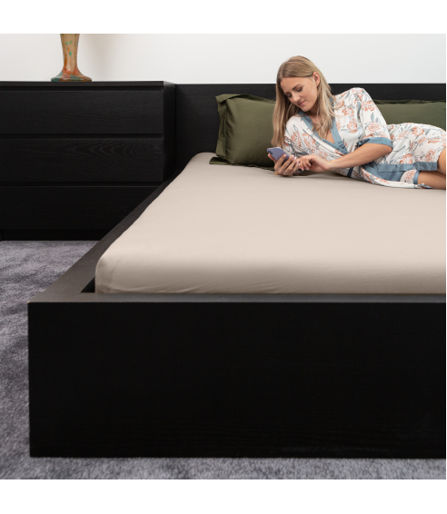 Satin Fitted Sheet „Seashell“. Fittedsheets