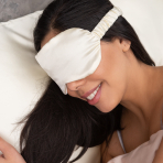 Silk Sleep Mask "Cream". Jewelry. Luxurious silk eye mask with elastic strap