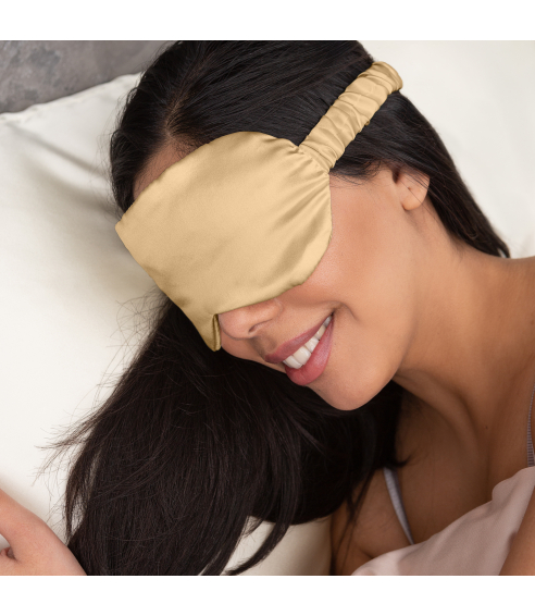 Silk Sleep Mask "Sandstone". Jewelry