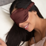 Silk Sleep Mask „Hickory“. Jewelry. Luxurious dark brown silk eye mask