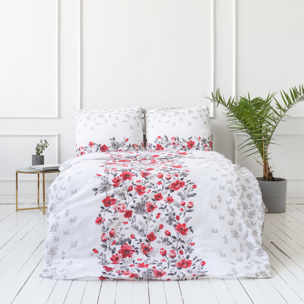 Bedding Set „Poppy“. Cotton bedding sets, 140x200 cm