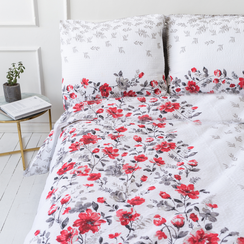 Bedding Set „Poppy“. Cotton bedding sets, 140x200 cm