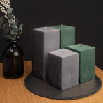 Handmade square candle “Onyx”, 1 piece.