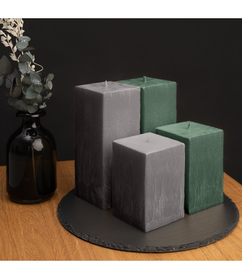 Handmade square candle “Onyx”, 1 piece.. Candles