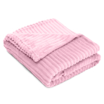 Blanket „Rose“. Blankets, 200x220 cm. Soft fleece material in pastel pink – part of the “rose” collection.