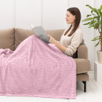 Blanket „Rose“. Blankets, 200x220 cm. Texture of the pink microfiber fleece blanket – soft and gentle.