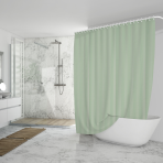 Shower curtain “Green lines”, 180x180 cm 