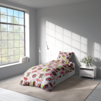 Children’s Bedding Set „Bath red”. Kids bedding, 140x200 cm