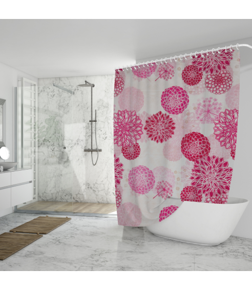 Shower curtain “Dahlia”. Bathroom curtains