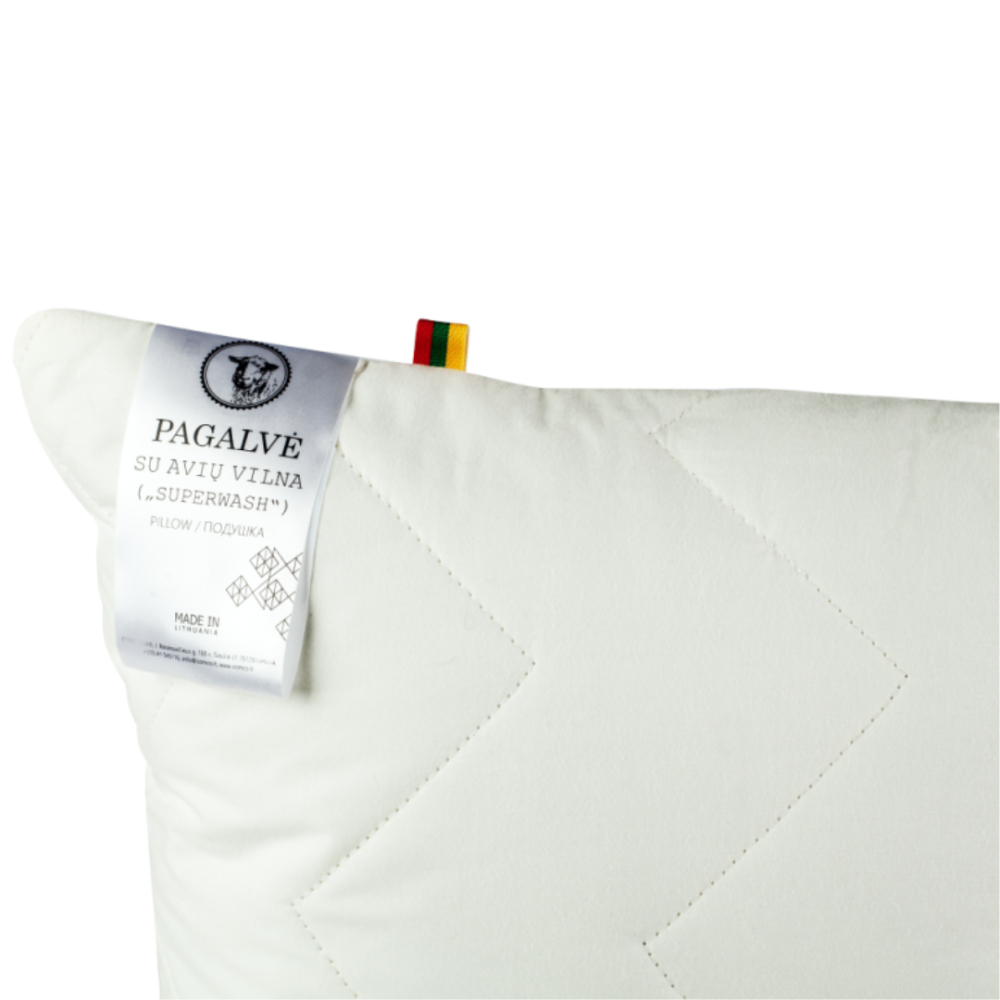 Pillow “Superwash”. “superwash” pillow – filled with anti-allergic polyester fiber, easy to maintain.