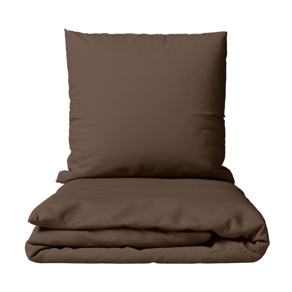 Mikropluoštas Patalynės komplektas „Brunette“, 140x200 cm, 200x200 cm, 200x220 cm, 220x240 cm. Warm brown bedding set, adding cozy charm to your bedroom.