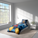 Children’s Bedding Set „Team“. Kids bedding, 140x200 cm