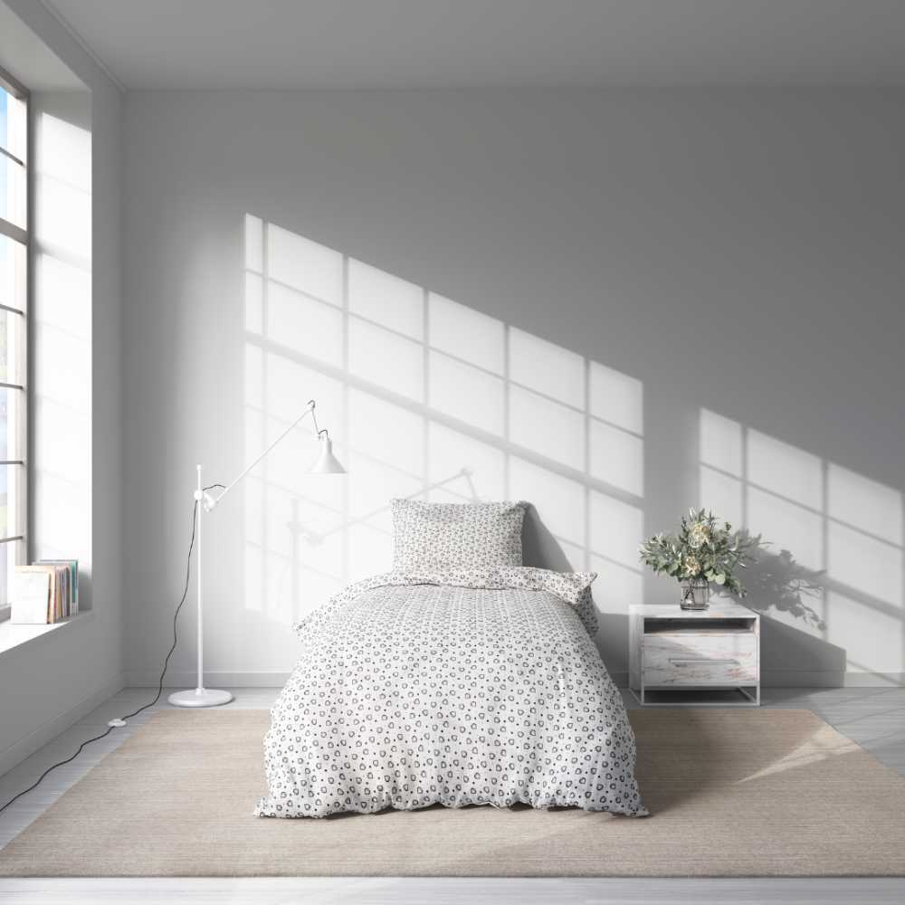 Children’s Bedding Set „Heartity”. Baby bedding, 90x120 cm, 100x135 cm, 100x140 cm, 110x140 cm, 140x200 cm, 150x200 cm