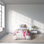 Children’s Bedding Set „Eiffel violet”. Patterned bedding sets, 140x200 cm