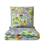 Children’s Bedding Set „Fun city”. Baby bedding, 90x120 cm, 100x135 cm, 100x140 cm, 110x140 cm, 140x200 cm, 150x200 cm