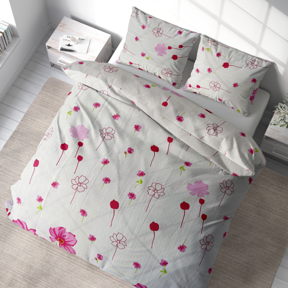 Bedding Set „Solidity“. Bedding sets with plants, 140x200 cm, 200x200 cm, 200x220 cm