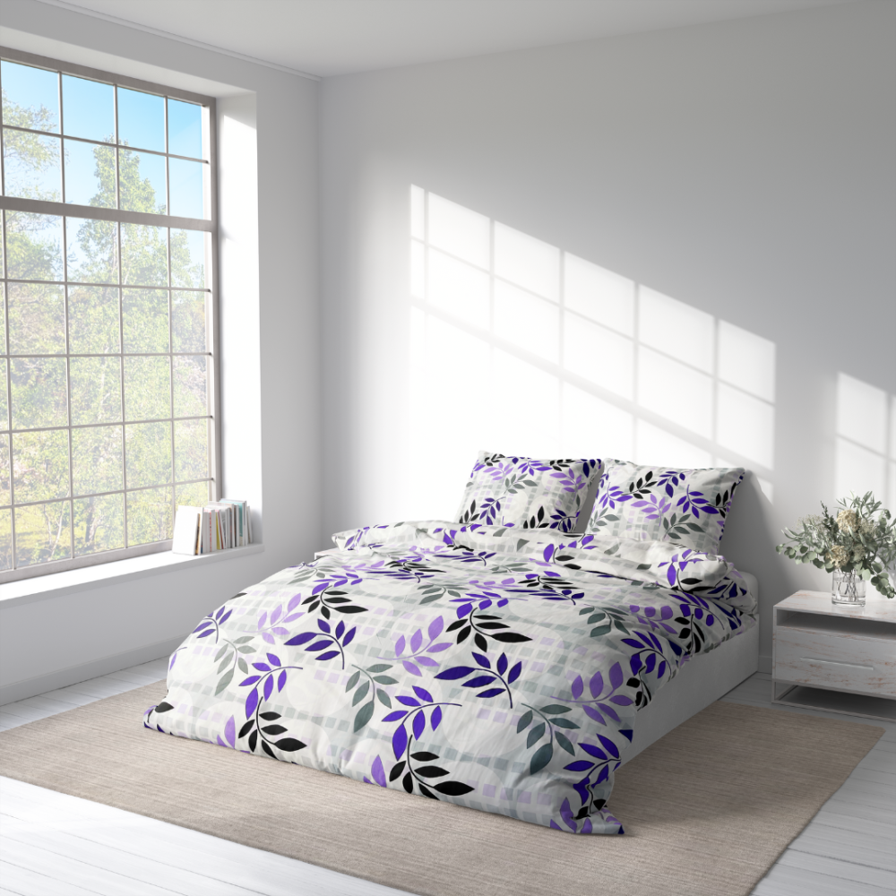 Bedding Set „Leaves“. Bedding sets with plants, 140x200 cm, 160x200 cm