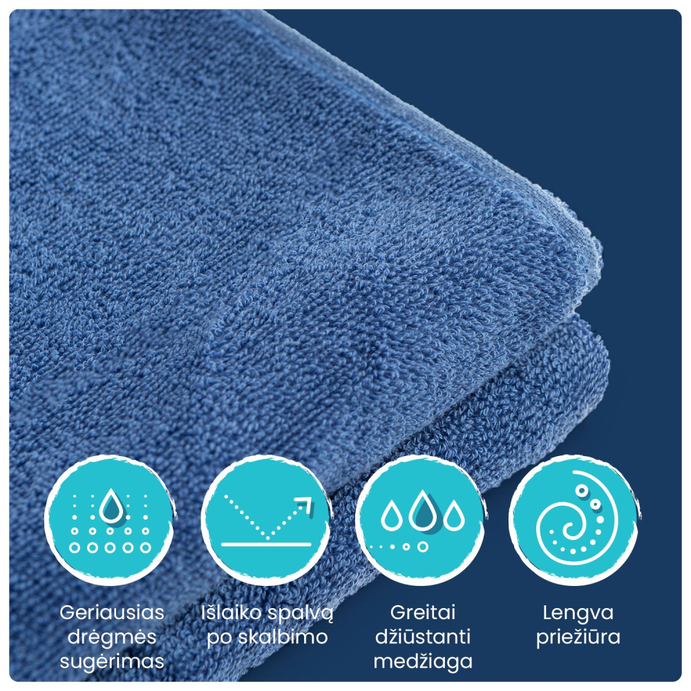 Bath towel “Dark Blue”, 70x140 cm