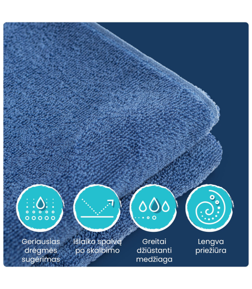 Bath towel “Dark Blue”