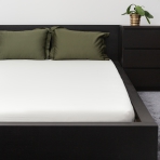 Waterproof fitted sheet „White Waterproof microfiber“. Fittedsheets, 90x200 cm, 140x200 cm, 160x200 cm, 180x200 cm. Fitted sheet with liquid protection