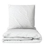 Seersucker bedding set „Pure white stripes“. White bedding sets, 200x200 cm, 200x220 cm. White bedding set