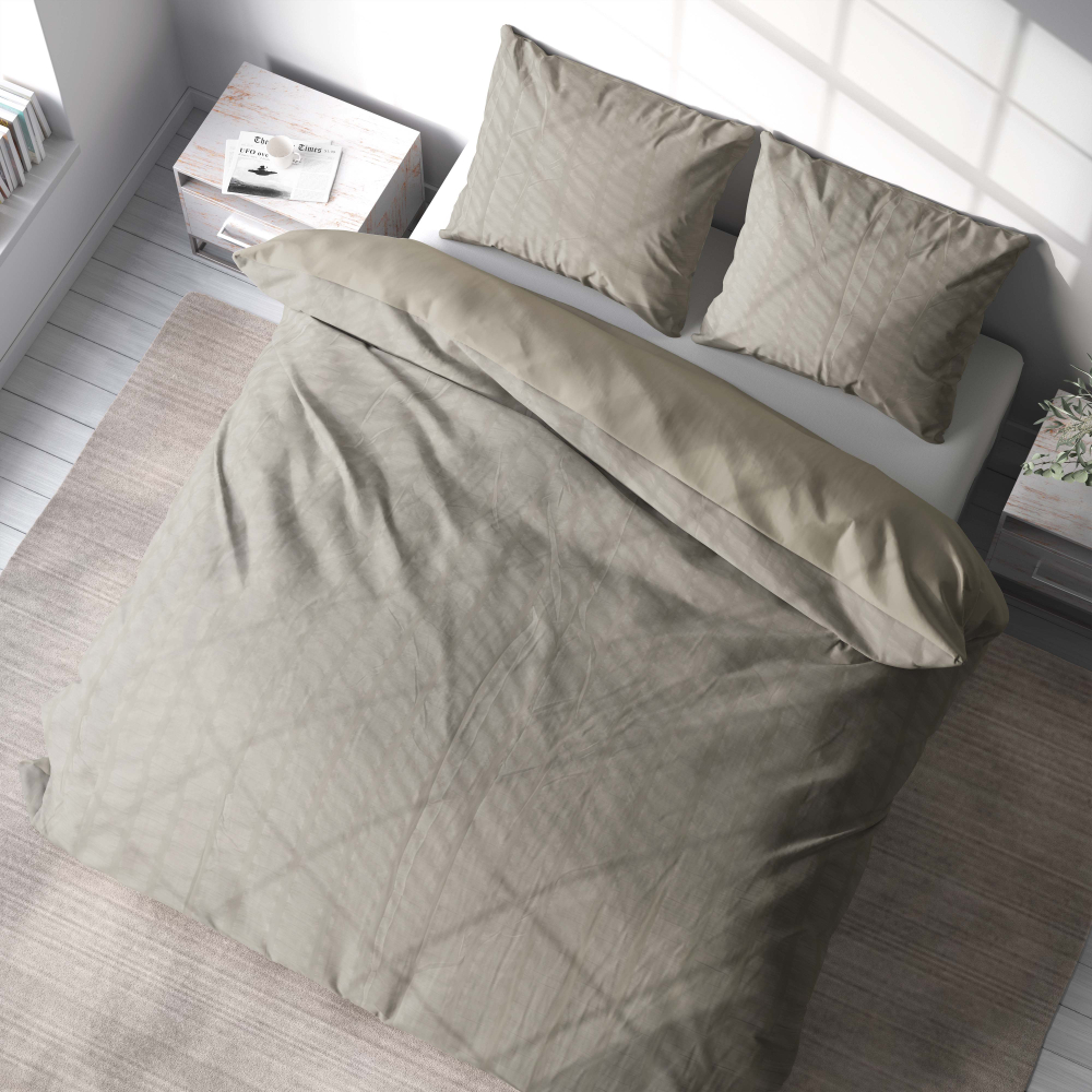 Seersucker bedding set „Oat“. Seersucker bedding sets, 200x200 cm, 200x220 cm