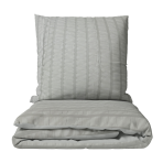 Seersucker bedding set „Smoke“. Microfiber bedding sets, 200x220 cm