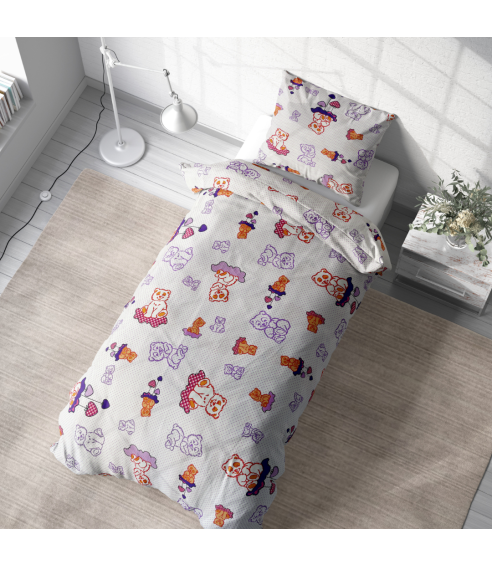 Children’s Bedding Set „Violet bears”. Kids bedding