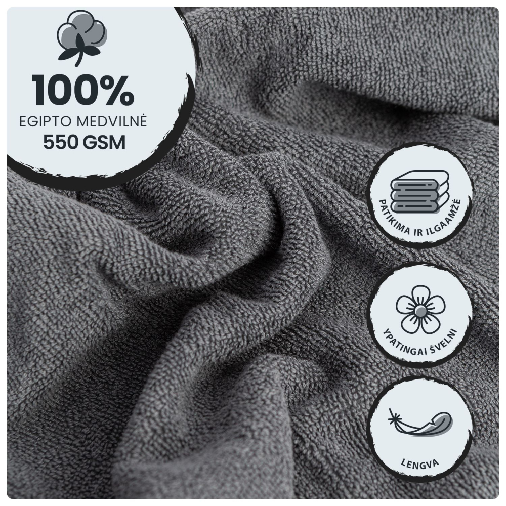 Bath towel “Grey”