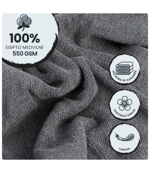 Bath towel “Grey”
