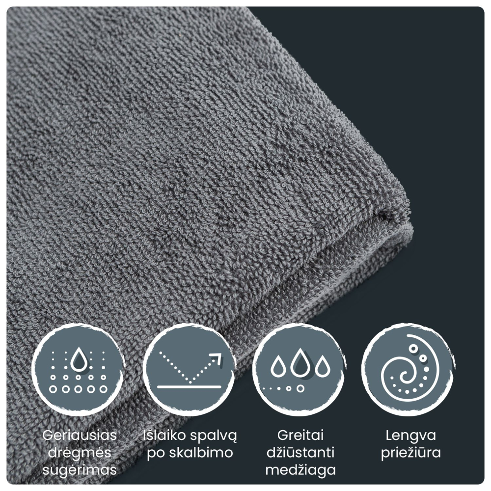 Bath towel “Grey”