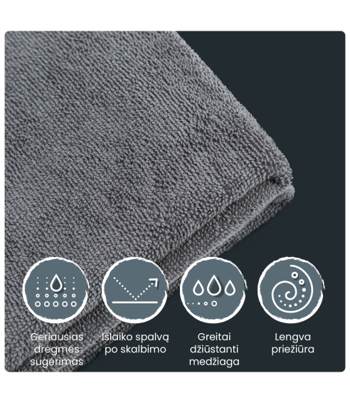Bath towel “Grey”