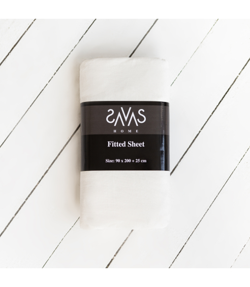 Jersey fitted sheet “White”. Fitted sheets 90x200