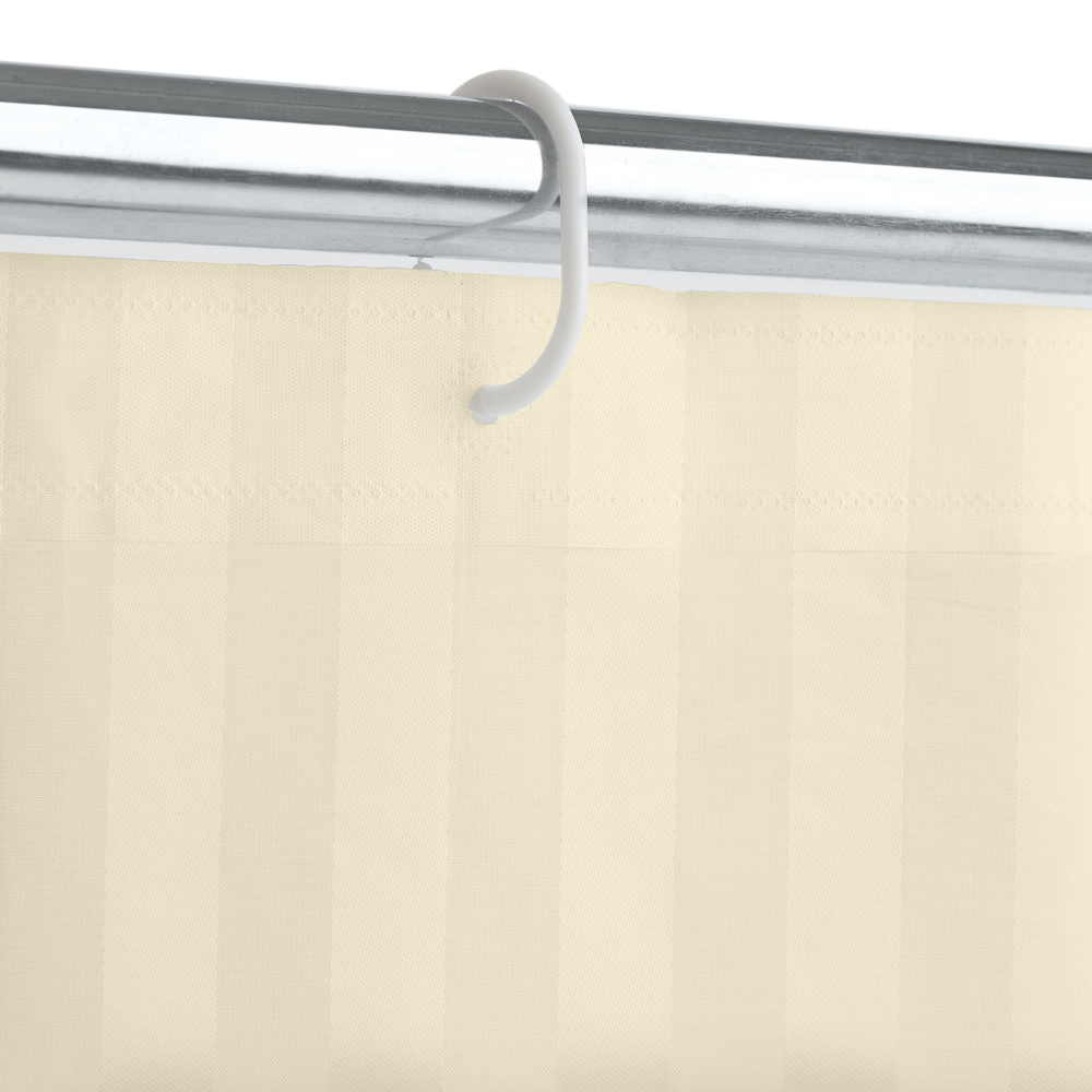 Shower curtain “Yellow lines”, 180x180 cm . Lightweight shower curtain with hanging rings