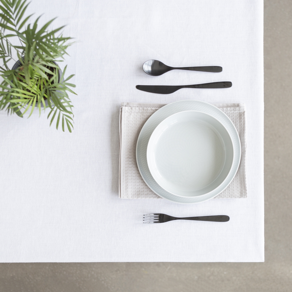 Tablecloth „Linen white“. Linen tablecloths, 140x200 cm, 140x240 cm, 140x300 cm